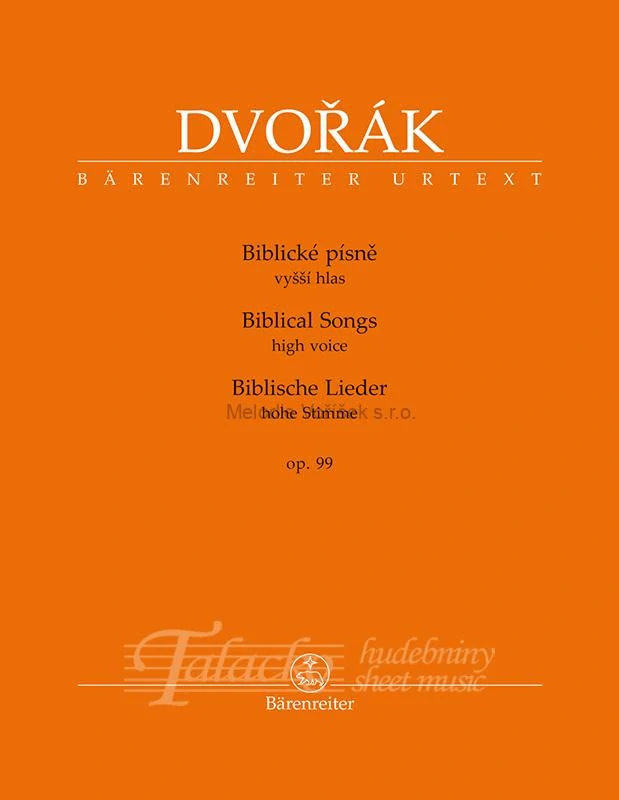 ANTONÍN DVOŘÁK: Biblické písně (vyšší hlas)