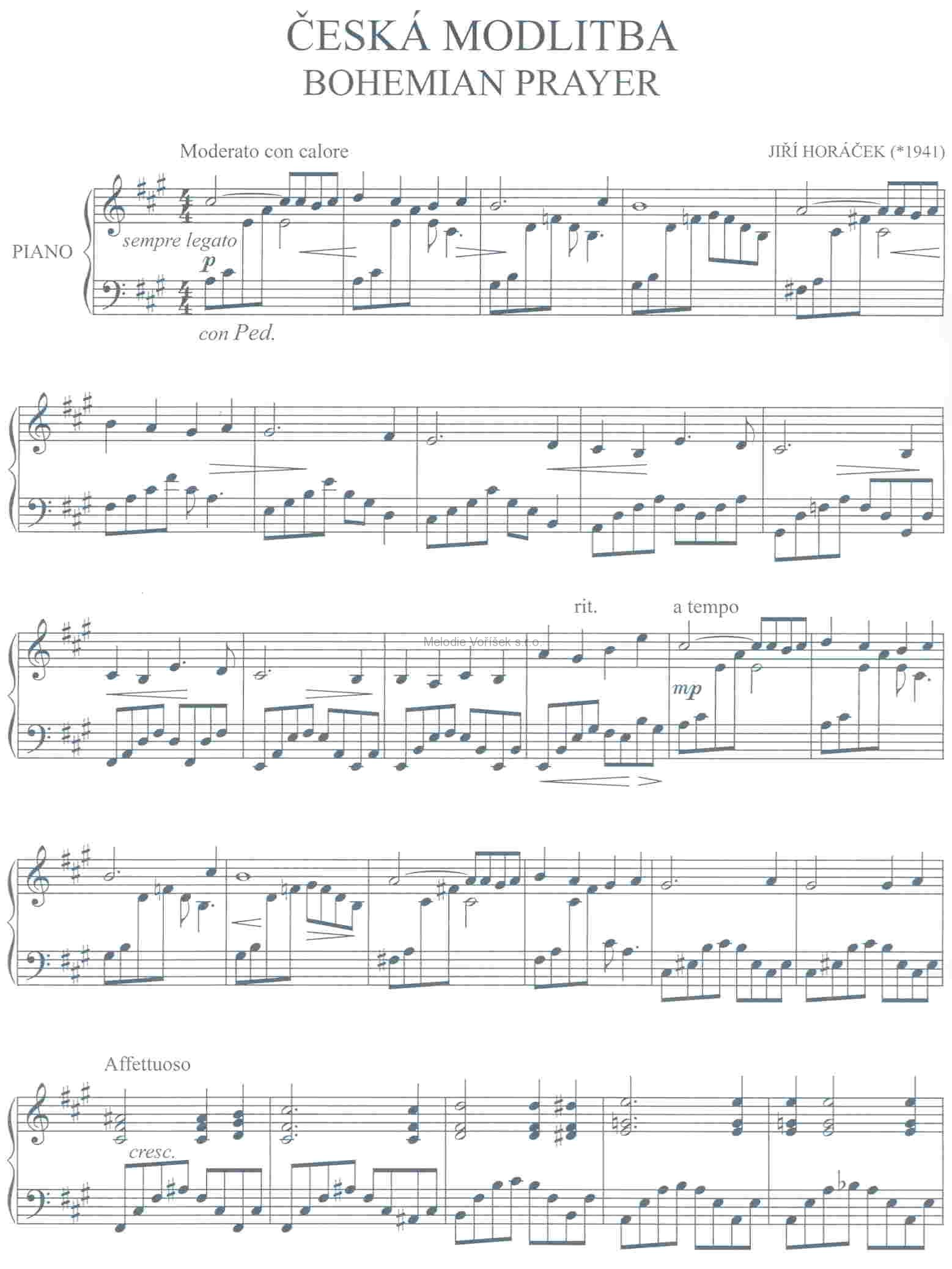Jiří Horáček: Česká modlitba
